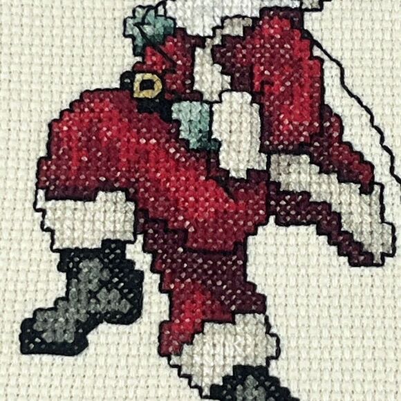 Vintage Christmas Santa Claus & Sleigh w/ Toys 1995 14" x 11" Holiday - Picture 6 of 12